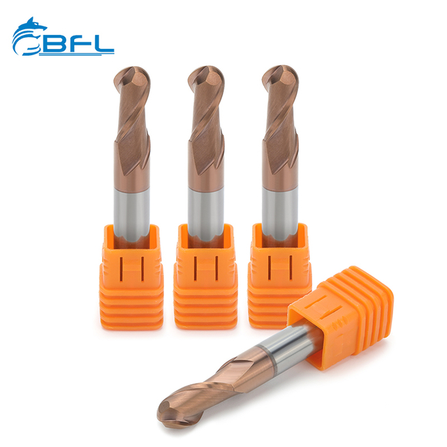 BFL Solid Carbide Ball Nose End Mill With Bronze Coating