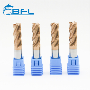 Solid Carbide 4 Flute Square, Flat End Mill, TiSiN Coating