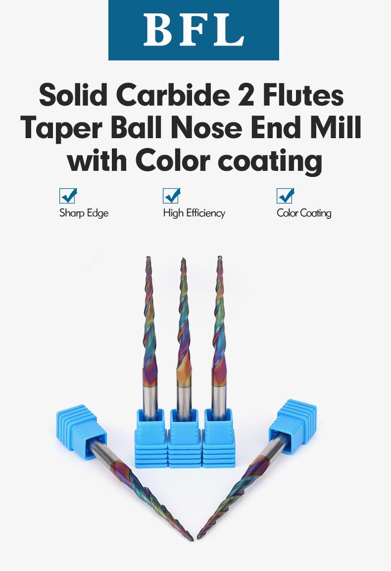 Color Coated Taper Ball Nose Mill