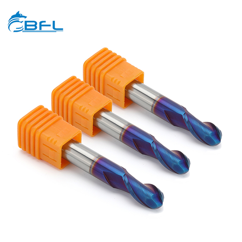 BFL Solid Carbide Ball Nose End Mill With Blue Coating