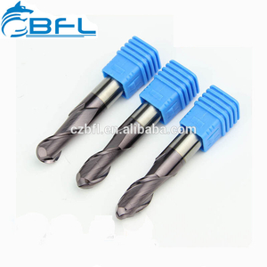 HRC55 2 Flutes Carbide Ball Nose End Mill, AlTiN