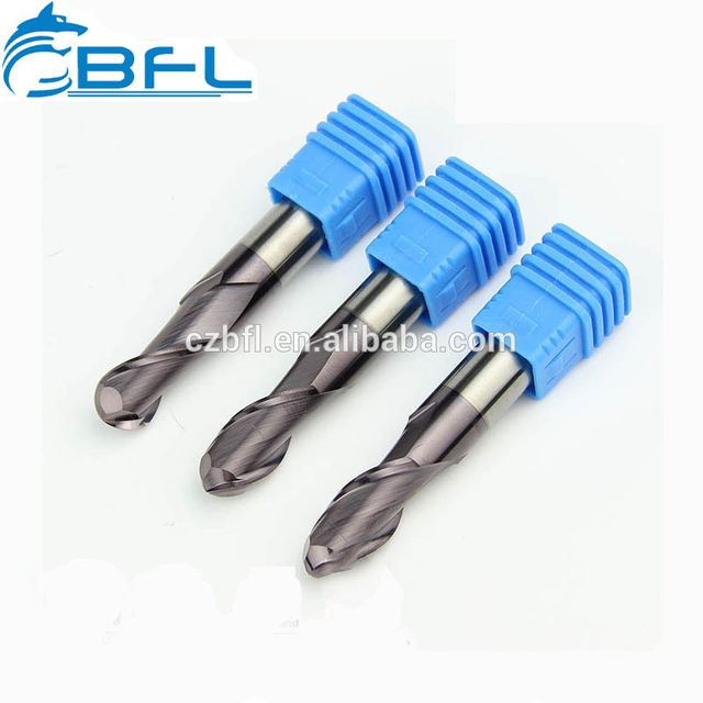 HRC55 2 Flutes Carbide Ball Nose End Mill, AlTiN