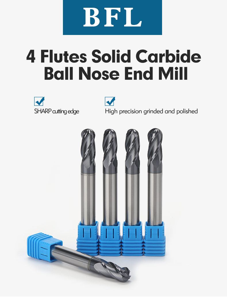 4-Blade Jet-Black Tungsten Ball Knife