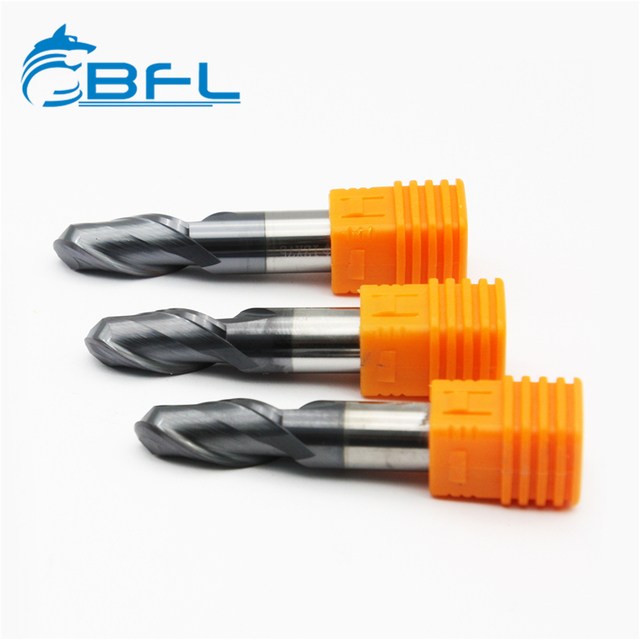 2 Flute Carbide Ball Nose Milling Cutter, TiAlN Coating