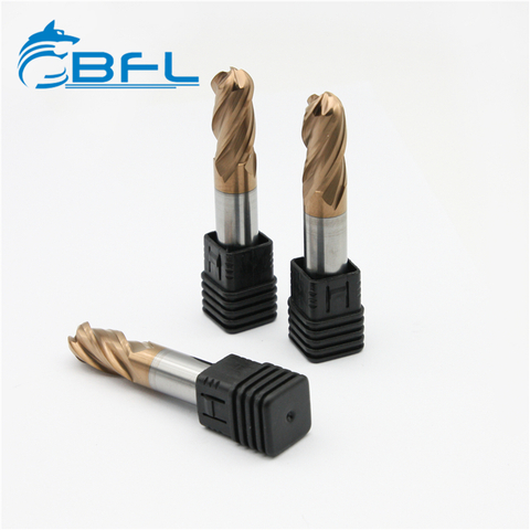 BFL 4 Flutes Solid Carbide Ball Nose Milling Cutter, TiSiN