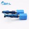 Solid Carbide 2 Flute Square, Flat End Mill, Blue Nano Coating