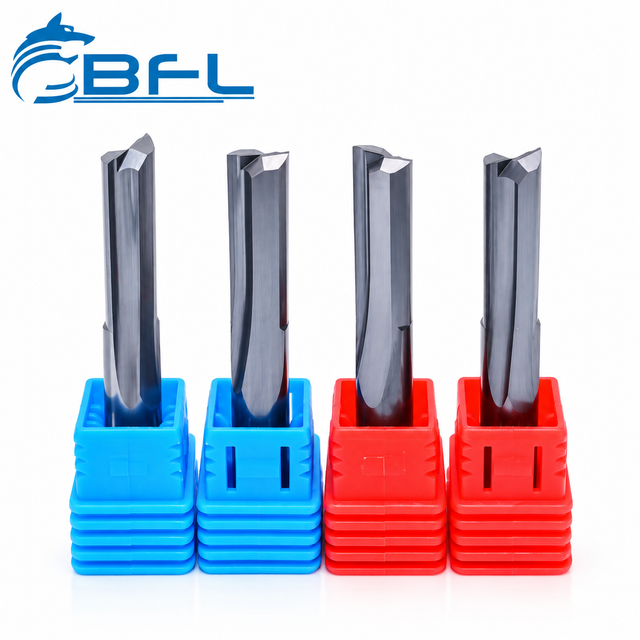 BFL Solid Carbide 2 Flutes Straight Flute End Mill Bit For Wood
